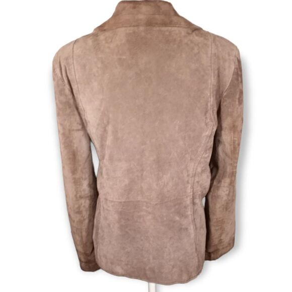 CHEROKEE BROWN/TAUPE SUEDE BLAZER SZ.18-20 EUC - Picture 3 of 6